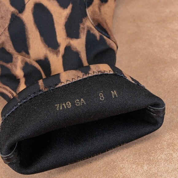 Stuart Weitzman Women Wren Fabric Leopard Print High Heel Ankle Boots sz 8 - Picture 8 of 9